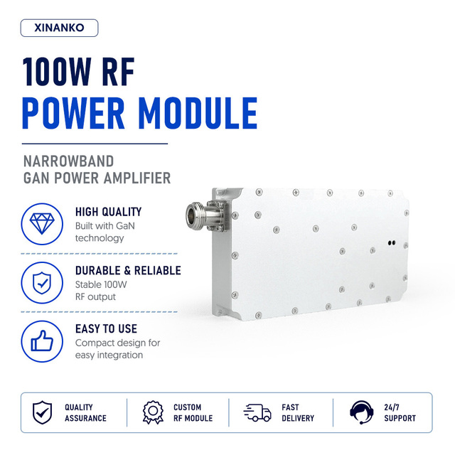 XINANKO Rf Power Amplifier High Efficiency 100W 7600-7800MHz Anti-Drone System Digital LoRa Module Anti-FPV Durable