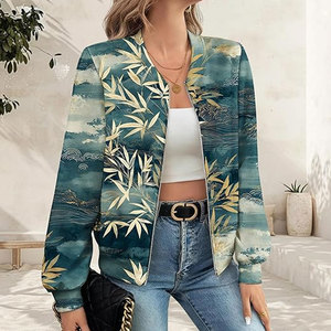 Custom <b>Women</b>’s Newest Style Bomber <b>Jacket</b> – Stylish Fall <b>Jackets</b> for <b>Women</b>, Lightweight Casual Outerwear Tops Modern Design - Product Image 5