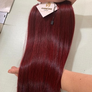 CDYHAIRVN Silky Bone Straight Red Color Hair Weft 100% Vietnamese Human Hair Double Drawn Smooth Shiny No <b>Tangle</b> No Shedding - Product Image 1