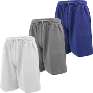Pantalones Cortos Deportivos para Hombre, de Poliéster/Algodón, Tejido Suave, Ecológicos, Transpirables, Cintura Media, Corte Holgado, Ropa Personalizada OEM - Product Image 3