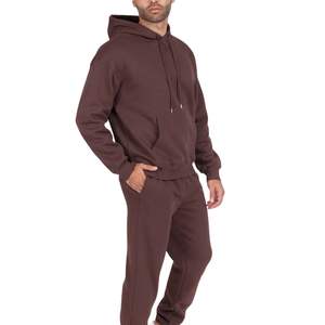 High Quality Custom Logo 3D Embroidery Hooded Acid Wash 100% Cotton Fleece Men's Tracksuits Heat Transfer Printing OEM ODM - Product Image 2