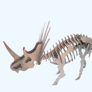 Outil d'apprentissage artistique en acier inoxydable 304, modèle laser 3D de Styracosaurus Terex pour adultes, décoration intérieure - Product Image 3