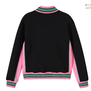 AKA Black Air Tech Fleece <b>Warm</b> Up <b>Jacket</b> Pink Green Trim Full Zip Athletic <b>Jacket</b> Women's Casual Sports Outerwear - Product Image 3