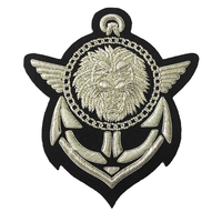 Écussons en fil métallique, badges en tissu tendance, faits main, personnalisés, avec épingle de sûreté, broderie, à faible coût, sur mesure