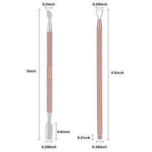 High Quality Stainless Steel Nail Pusher Cuticle Set Scissors+Pusher+Nipper Clipper Dead Skin Manicure Set for Fingers Silver - Product Image 2