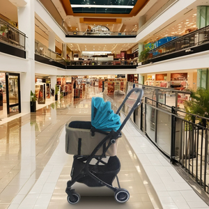 Remorque de vélo pliable et poussette pour animaux de compagnie de qualité supérieure légère et confortable pour les voyages - Product Image 3