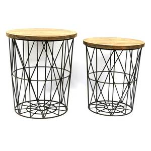 Space Saving <b>Round</b> Metal <b>Nesting</b> <b>Tables</b> Set with Anti-Rust Powder Coating for Compact Home Furniture - Product Image 2