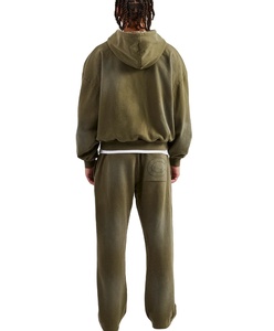 Survêtement décontracté pour homme avec logo personnalisé, effet délavé, qualité supérieure, léger, vêtements d'hiver, 100% coton, effet délavé - Product Image 3