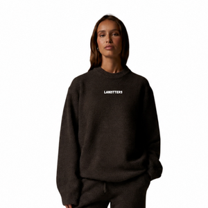 Ensemble survêtement femme oversize col rond avec pantalon droit taille élastique – Tenue décontractée deux pièces style urbain - Product Image 3