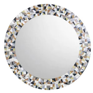 Marco de Espejo con Mosaico de Madreperla y Madera, Disponible en Todos los Tamaños, Decoración de Pared, Espejo de Pared con Incrustaciones de Madreperla - Product Image 1