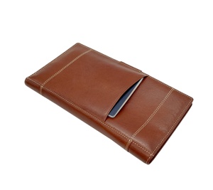 ALL ONE High <b>Quality</b> Castello Leather RFID Passport Case Polyester Best Value Boarding Pass Wallet Snap Fastening Available - Product Image 4