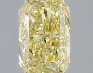 Diamant de laboratoire de 2,06 carats, taille Radiant, jaune intense fantaisie, VS1, certifié IGI, diamant CVD en vrac pour la fabrication de bijoux - Product Image 1