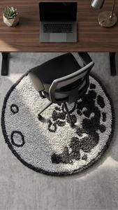 Tapis rond en laine tufté à la main, inspiré des phases lunaires, tendance, pour chambre à coucher, salon et décoration intérieure moderne - Product Image 6