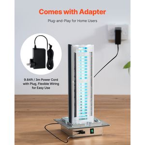 Purificatore d'Aria Commerciale da 24W per Tutte le Stanze, per Condotti HVAC, 12 Pollici, Illuminato, con 2 Lampadine, Tecnologia PCO - Product Image 6