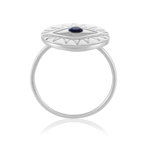 Colección de Anillos Sagrados Nazar |   Joyería de Protección Bohemia para Bodas y Fiestas con Lapislázuli en Engaste de Plata de Ley 925 - Product Image 2