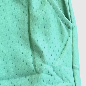 Men's Solid Mesh <b>Shorts</b> Green Blue Vintage Knee Length Mid Waist Drawstring Closure Pockets Breathable Quick Dry Casual <b>Gym</b> - Product Image 5