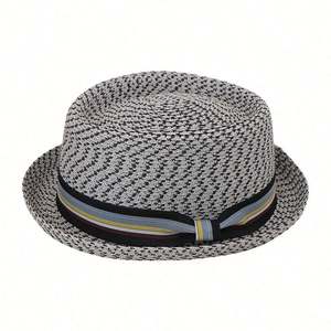 Sombrero de Paja de Colores Variados, Estilo Pork Pie, Fedora de Verano, en Oferta - Product Image 6