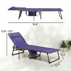Sedia a Sdraio Viola per Esterni, Ideale per Prendere il Sole e per l'Uso in Cortile - Product Image 6