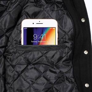 Pink Color Wool <b>Varsity</b> <b>Jacket</b> White Real Leather Sleeves Letterman Baseball College <b>Jacket</b> For Men Best Quality with OEM ODM - Product Image 6