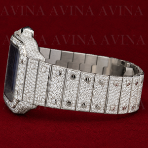 Reloj de Lujo con Incrustaciones de Moissanita para Hombre, Color D, Claridad VVS, Movimiento Automático, Pasa el Test de Diamantes, Reloj Personalizado con Incrustaciones - Product Image 4