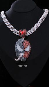 Pendentif Araignée en Moissanite – Pendentif Hip Hop Super-héros Sertie de Pierres (Pendentif Seul) - Product Image 3