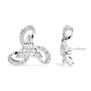 JEWELLERY PLANET - Pendientes de Diamantes Cultivados en Laboratorio en Oro Amarillo para Mujer, Corte Brillante, Clásicos, de Lujo, para Boda, Chapados en Oro de 14k-22k, IGI - Product Image 2