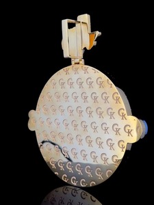Colgante Oscarboss con Mapa de Texas, Chapado en Oro de 18K, con Moissanita, Joyería de Lujo con Temática Hip Hop, Colgante Circular Personalizado con Letra - Product Image 6