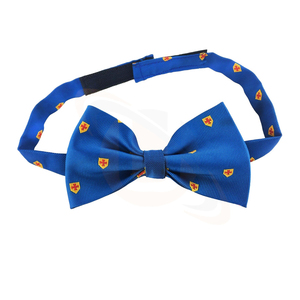 Nœud Papillon Personnalisé Chevaliers Templiers Bleu Or Bouclier Croix Rouge Brodé Style Maçonnique Formel - Product Image 1