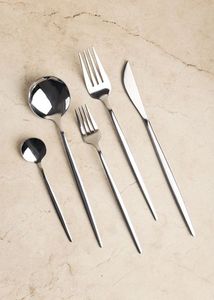 Juego de Cubiertos de Acero Inoxidable Negro y Dorado de Lujo, Juego de Cubiertos Modernos, Cuchara, Tenedor, Cuchillo, Juego de Vajilla para Mesa de Comedor - Product Image 3