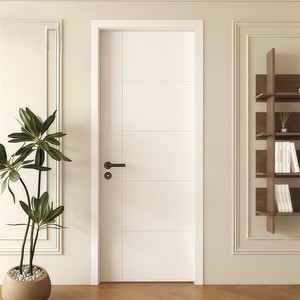 Puerta Interior Precolgada de Lujo Personalizada con Acabado en Madera de Teca, Roble o Nogal, Núcleo de MDF Sólido, para Casas, Oficinas y Habitaciones - Product Image 2