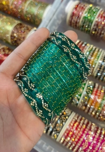 Handmade Glass Bangles for Women Indian Bridal Jewelry Traditional <b>Wedding</b> Churiyan Colorful Fashion <b>Accessories</b> Wholesale Set - Product Image 5
