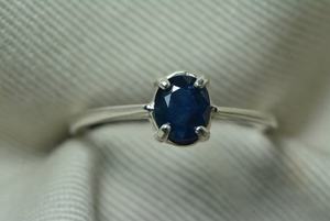 Anillo de Zafiro Azul Natural Certificado, Plata de Ley, Solitario, Joyería de Piedra de Nacimiento de Septiembre, Regalo para Ella, Joyería Fina Elegante - Product Image 6