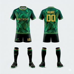 Conjunto de Uniforme de Rugby Transpirable 100% Poliéster, Ropa Deportiva para Adultos, Jersey Unisex con Cuello Redondo, Transferencia Térmica, Secado Rápido, Tallas Grandes - Product Image 4