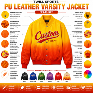 PU Leather Winter Fashion Streetwear Factory Direct Men's Letterman <b>Jacket</b> Premium Custom Logo Front Wholesale Supplier - Product Image 6
