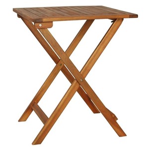 Teak Wood Folding <b>Garden</b> <b>Set</b> 2 Chairs Table Outdoor Furniture Rustic Style Foldable Patio Seating - Product Image 3