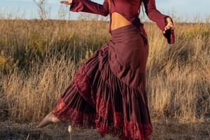 Falda Larga Bohemia con Encaje, Estilo Flamenco, para Verano, Regalo para Ella - Product Image 6