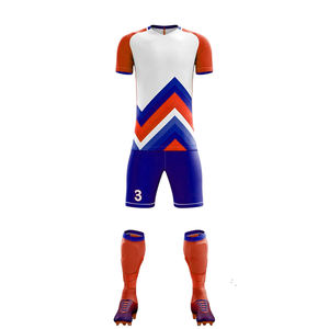 Custom Design Adults <b>Kids</b> Sublimation Soccer Wear Football Jerseys Short Set Soft Breathable Quick Dry Fit Jersey Football Gear - Product Image 2