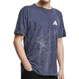 T-shirts pour hommes au design tendance, lavage à l'acide, 100% coton, écologiques, séchage rapide, vêtements décontractés avec logo personnalisé - Product Image 1