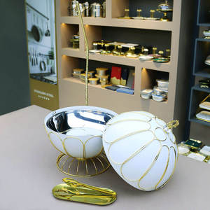 ถาดอุ่นอาหารสแตนเลสแบบโมเดิร์น พร้อมตะแกรงลวด ฝาปิดแบบม้วน ใช้เชื้อเพลิง สำหรับบุฟเฟ่ต์ ฝาครอบแบบแขวน สีดำ - Product Image 4