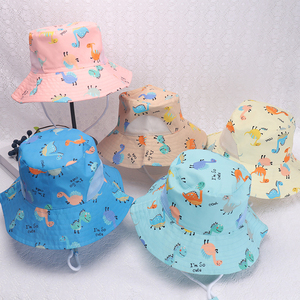 Top Quality Children's Summer Cartoon Print Sunblock Hat Boy Fisherman Hat Girl Bucket Hat - Product Image 6