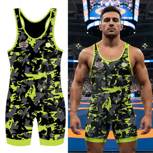 Combinaison de lutte personnalisée de luxe avec logo personnalisé, vêtements de sport par sublimation, combinaison de musculation pour jeunes, combinaison de lutte pour hommes - Product Image 5