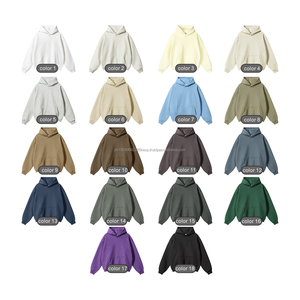 Sweat à capuche unisexe de luxe surdimensionné sans ficelle sweat à capuche lourd de haute qualité sweats à capuche unis - Product Image 2