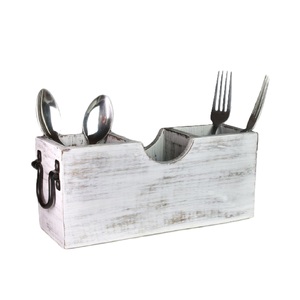 Meilleur porte-couverts en bois artisanal de style américain, durable et tendance, pour mariage, repas, cuisine, avec plusieurs compartiments de rangement - Product Image 3