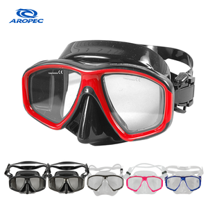 Masque de plongée professionnel à deux lentilles avec support pour lentilles optiques de prescription, équipement de plongée avec tuba, logo personnalisé, OEM, ODM, vente en gros - Product Image 1