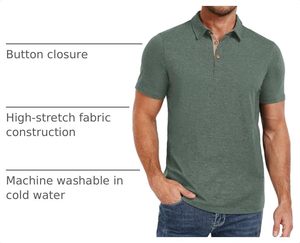 Camiseta Elástica para Hombre, Manga Corta, Corte Ajustado, Informal, Deportiva, Transpirable, Cómoda, Tejido de Punto, Spandex/Algodón - Product Image 5