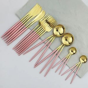 Couverts de style, couverts à manche décoratif, ensemble de vaisselle haut de gamme, ensemble cuillère fourchette couteau rouge, ensemble de couverts cuillère fourchette couteau pour dîner - Product Image 1