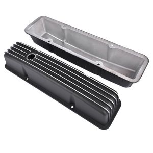 Polished Aluminum Valve Covers for Chevy Small Block 283 302 305 327 350 400 1958-1986 Black Engine System Gaskets - Product Image 6