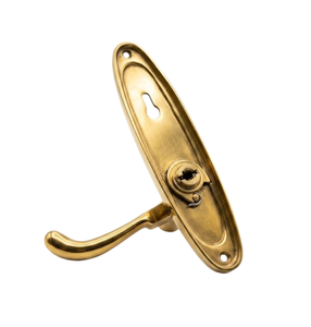 Polished Brass Finish Lever Door <b>Handle</b> Lockset for Wood Glass Aluminum Steel Doors wholesale - Product Image 2