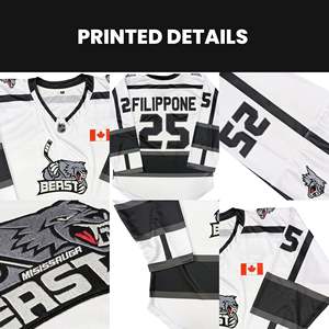 Maillot de hockey sur glace personnalisé sublimé - Motif à carreaux - Vêtements de sport de haute qualité - Product Image 4