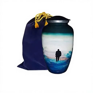 Urne funéraire pour adulte, taille moyenne, pour cendres, souvenir, design élégant et apaisant, pour une tranquillité discrète. - Product Image 4